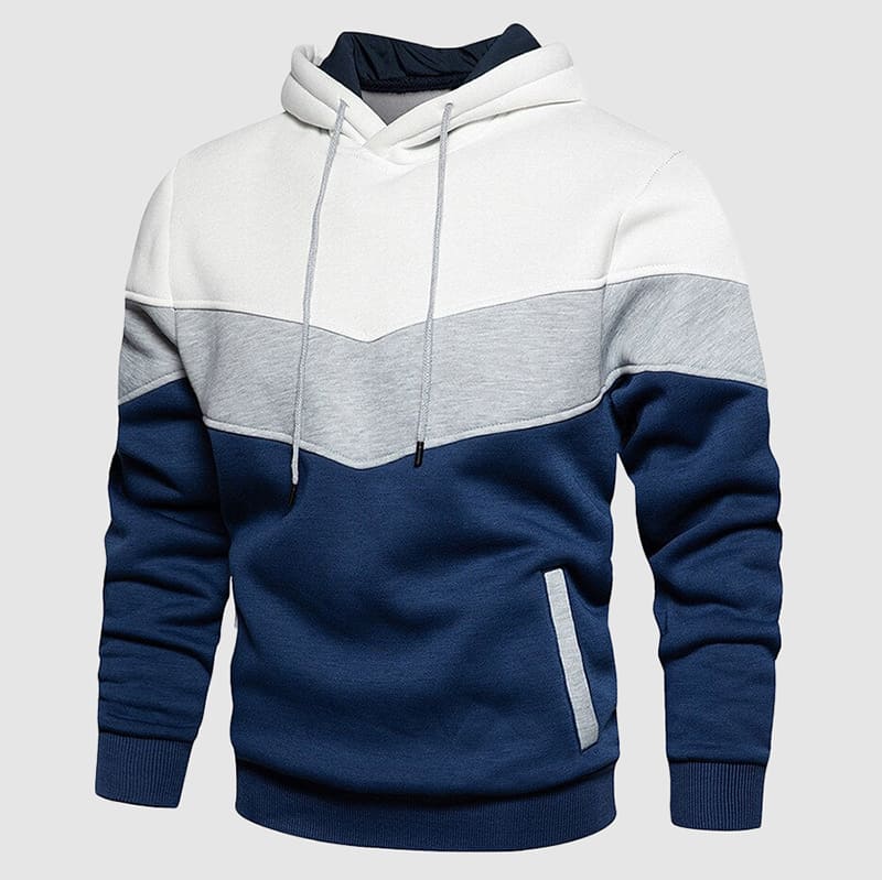Heren Hoodie met Capuchon en Kleurblokken