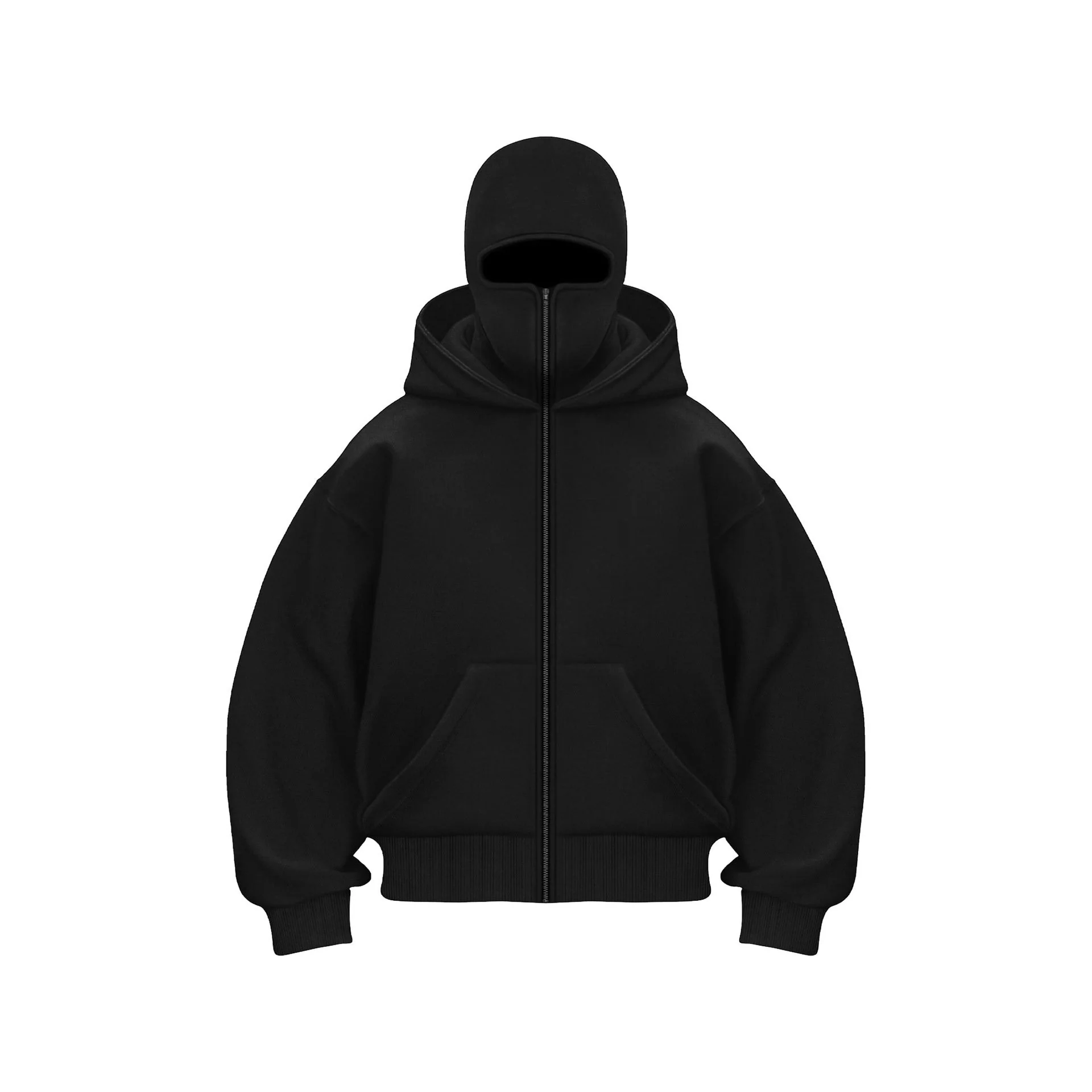 Heren Hoodie met Geïntegreerde Maskerkap en Verstelbare Capuchon