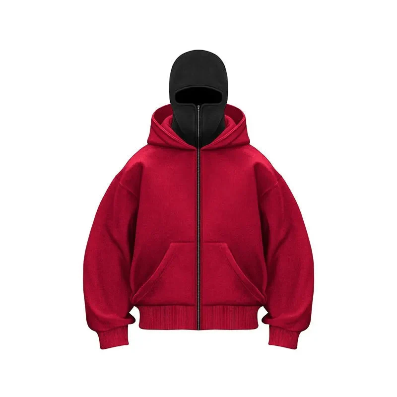 Heren Hoodie met Geïntegreerde Maskerkap en Verstelbare Capuchon - Afbeelding 6