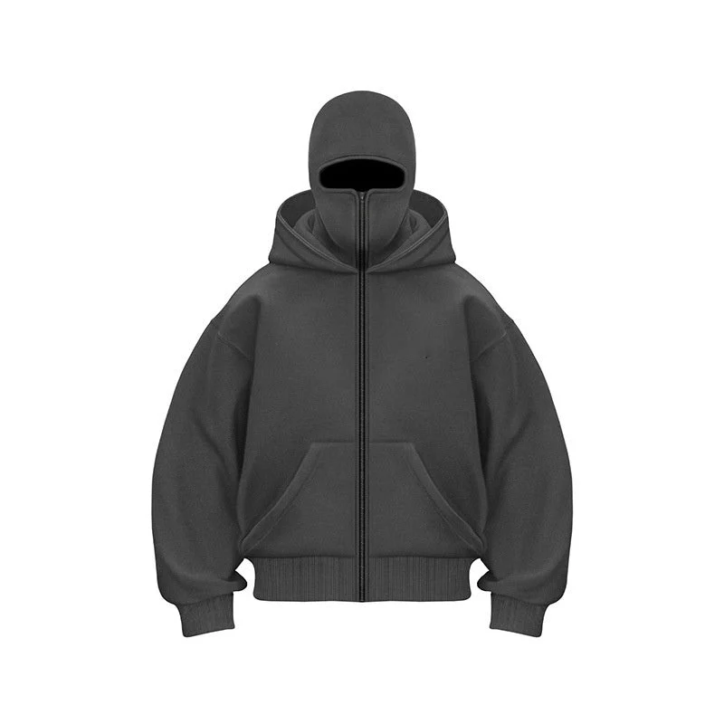 Heren Hoodie met Geïntegreerde Maskerkap en Verstelbare Capuchon - Afbeelding 8