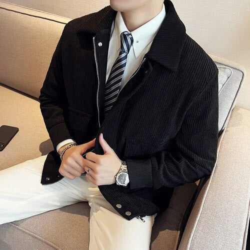 Heren Corduroy Overhemdjack Kort met Reverskraag - Afbeelding 5