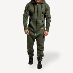Heren Jumpsuit Huispak met Rits en Capuchon