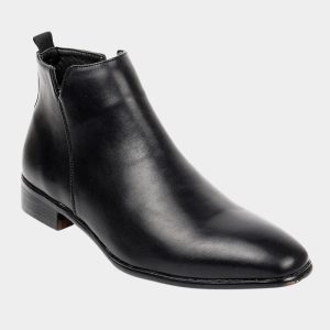 Heren Chelsea Boots Enkellaarzen met Rits en Lage Hak