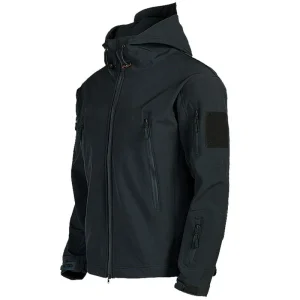 Heren Outdoor Softshell Jas met Waterafstotende Laag en Verborgen Zakken