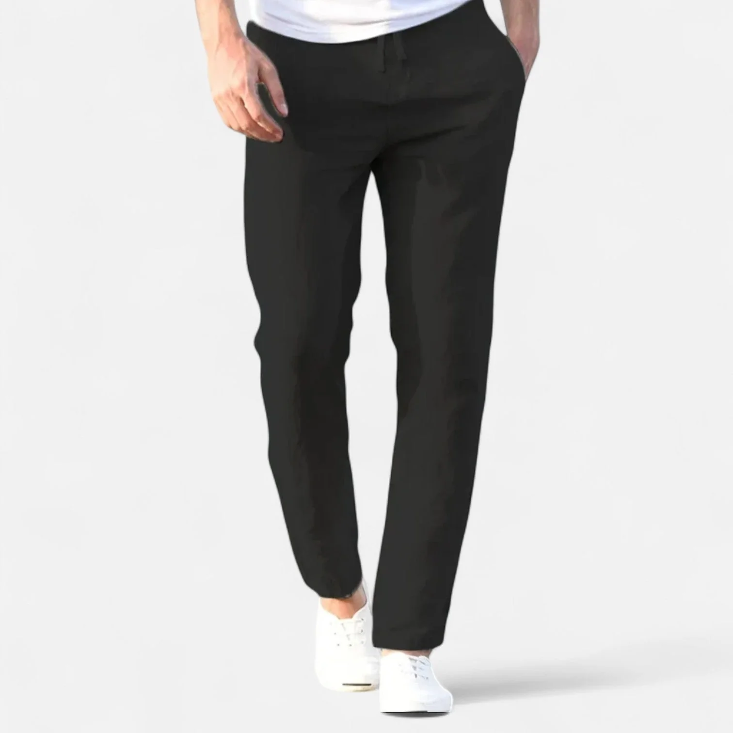 Heren Pantalon met Casual Fit en Elastische Tailleband - Afbeelding 2