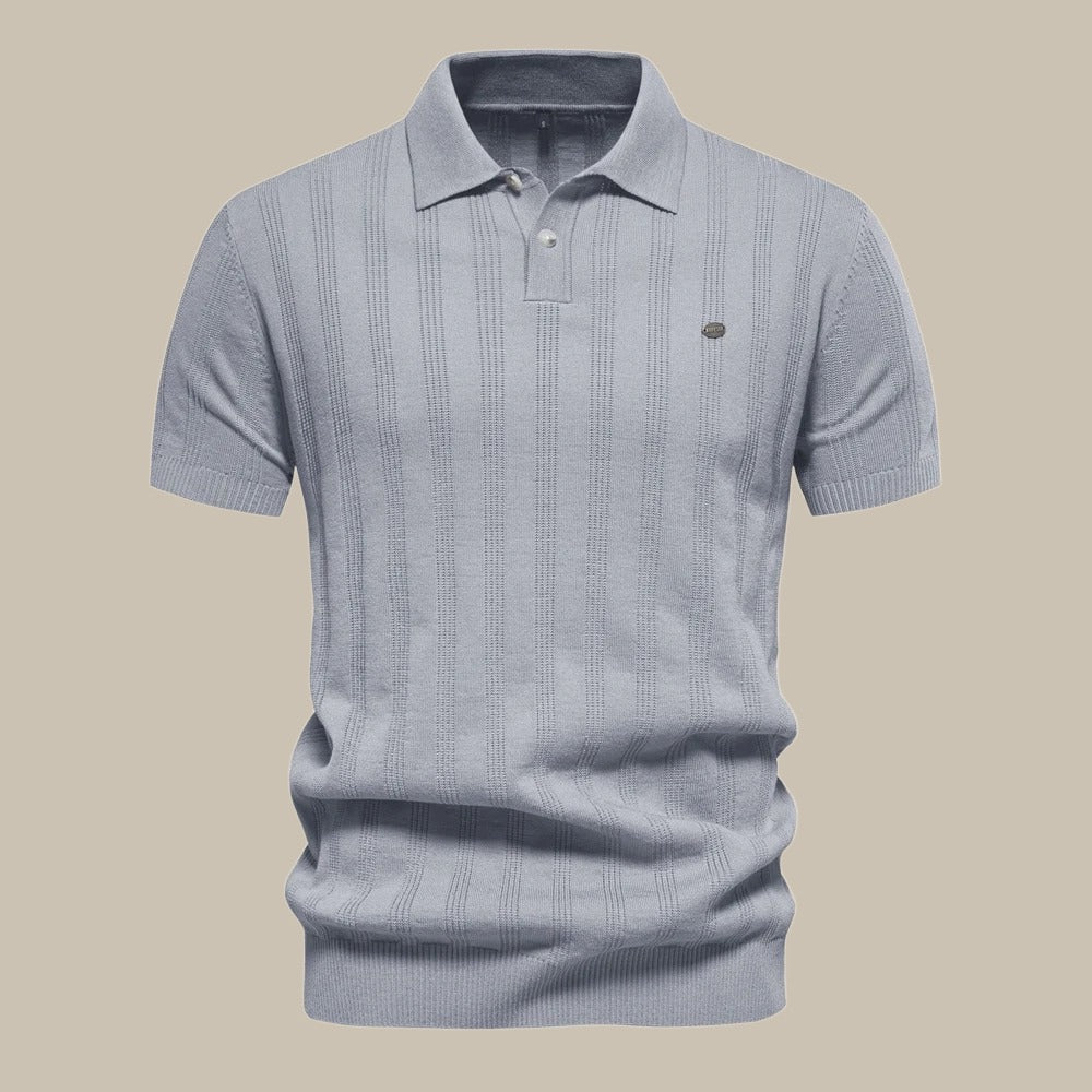 Heren Casual Poloshirt met Lijn Details - Afbeelding 3