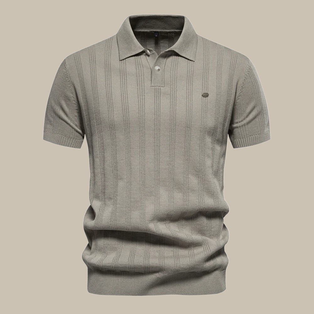 Heren Casual Poloshirt met Lijn Details - Afbeelding 4