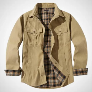 Heren Gevoerde Overhemdjas Geruit