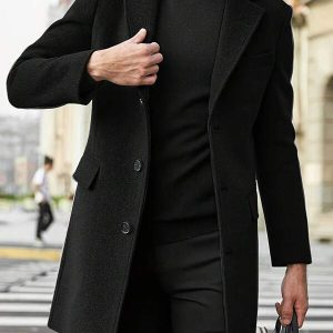 Heren Trenchcoat Winterjas met Casual Pasvorm voor Herfst en Winter