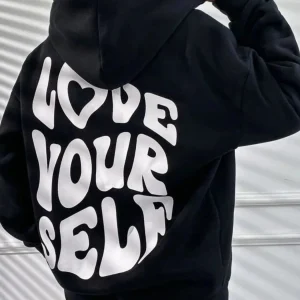 Love Your Self | Comfortabele Hoodie Dames - Zacht Katoen, Streetwear Style
