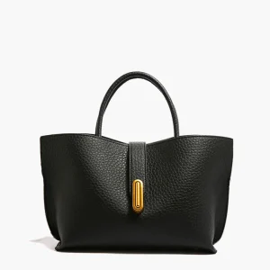 Lola-Jo | Luxe Schoudertas Dames – Pebbled Vegan Leer – Zwart