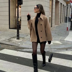 Acy | Oversized Wollen Jas Met Knopen