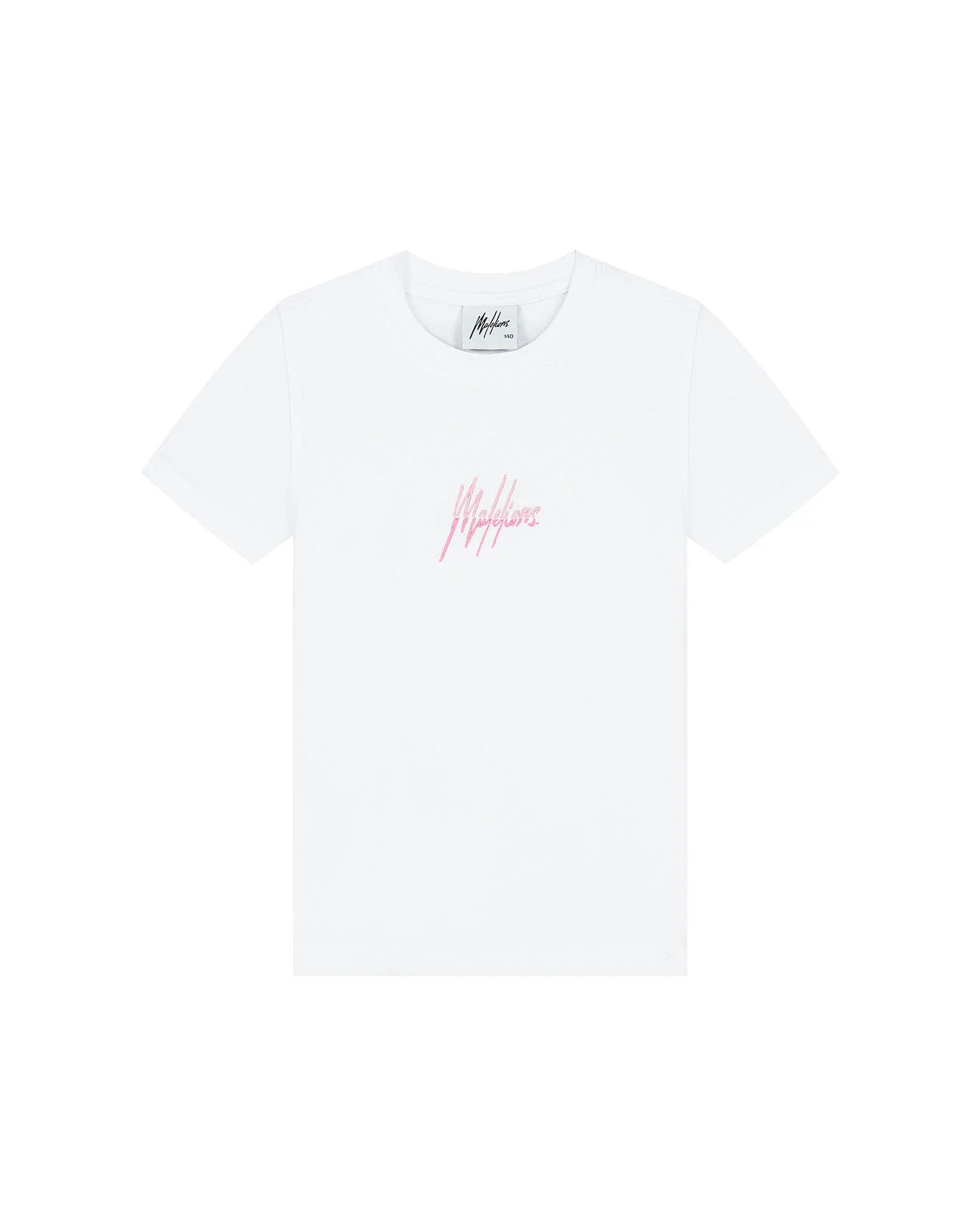 Malelions Junior Girls Kiki T-Shirt | White/Dark Pink