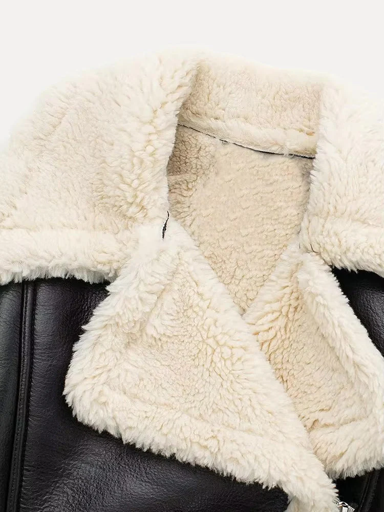 Jolly | Luxe Dames Winterjas - Leren Jas met Trendy Faux Fur - Afbeelding 6