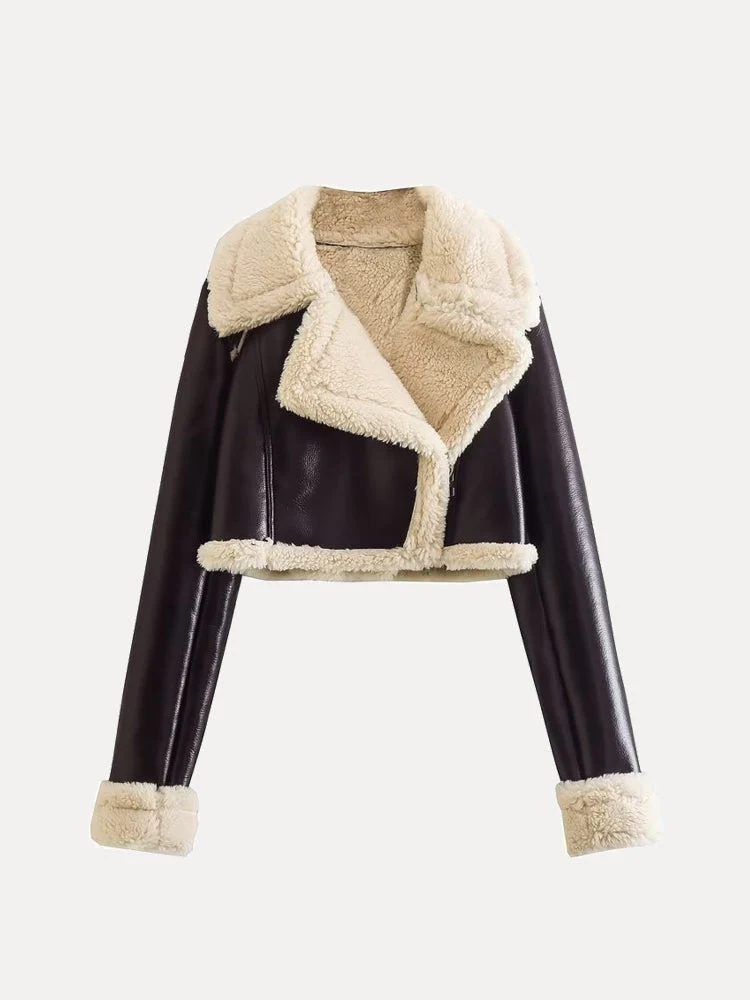 Jolly | Luxe Dames Winterjas - Leren Jas met Trendy Faux Fur - Afbeelding 9