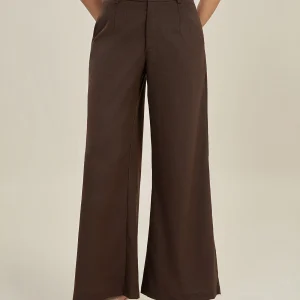 Fico | Casual Straight Fit Pantalon Dames - Stijlvol met Hoge Taille en Wijde Pijpen