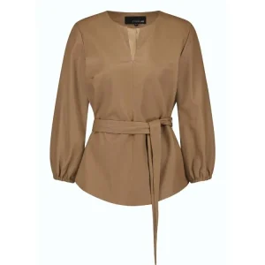 Blair leerblouse met riem