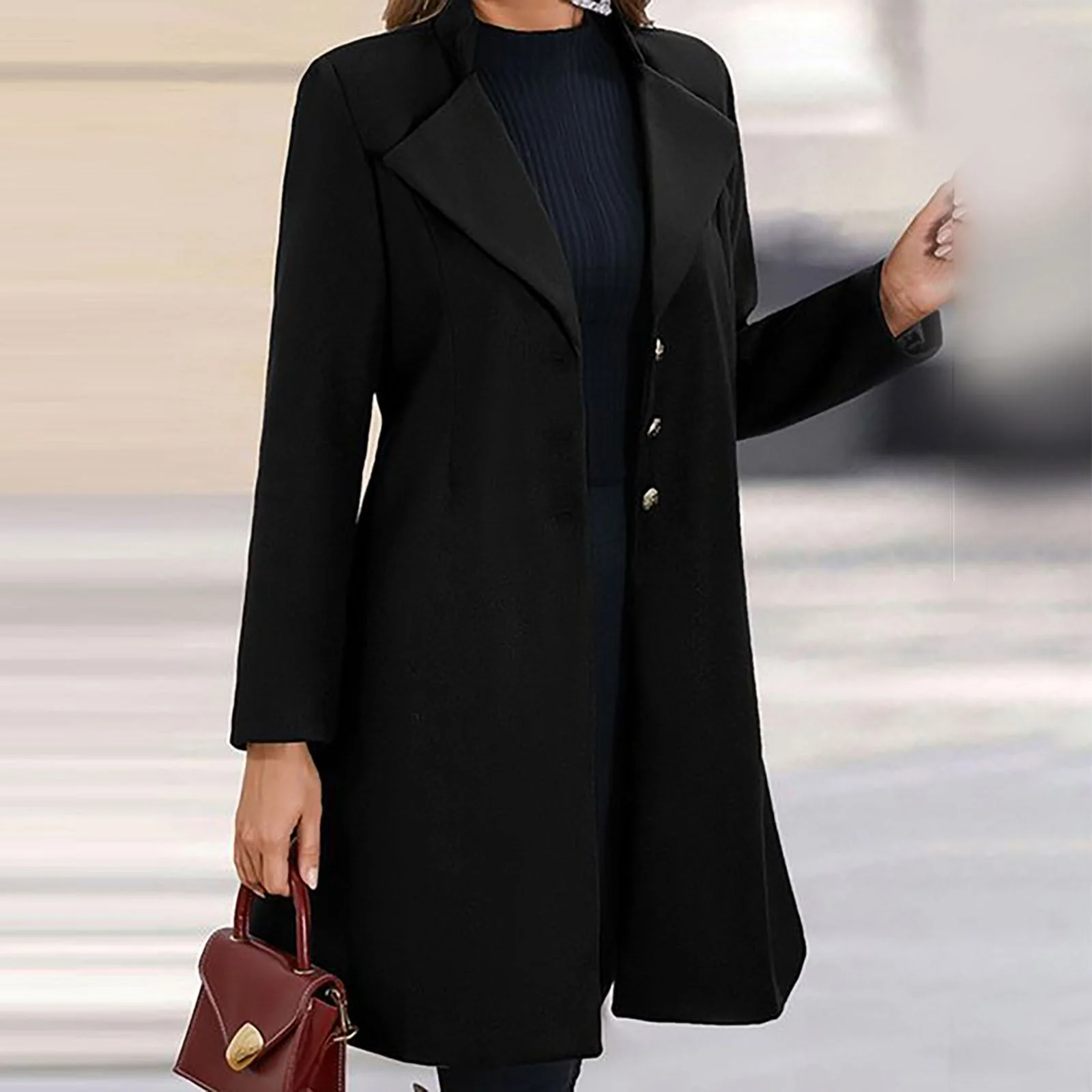Lange Dames Trenchcoat met Tijdloos Ontwerp en Elegante Afwerking - Afbeelding 8