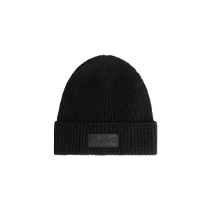 Malelions Men Ribbed Logo Beanie | Black