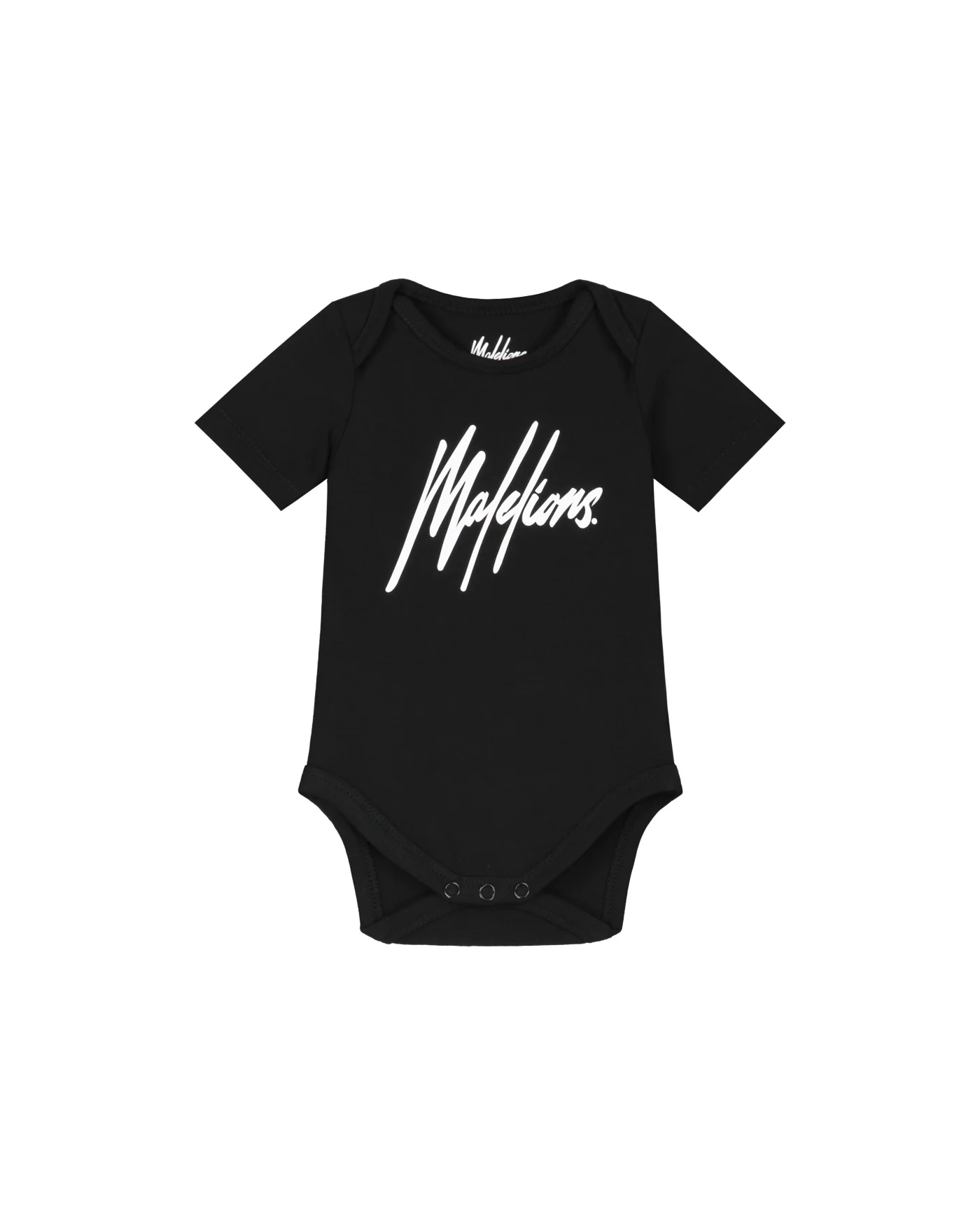 Malelions Baby Signature Shortsleeve Bodysuit | Black - Afbeelding 2