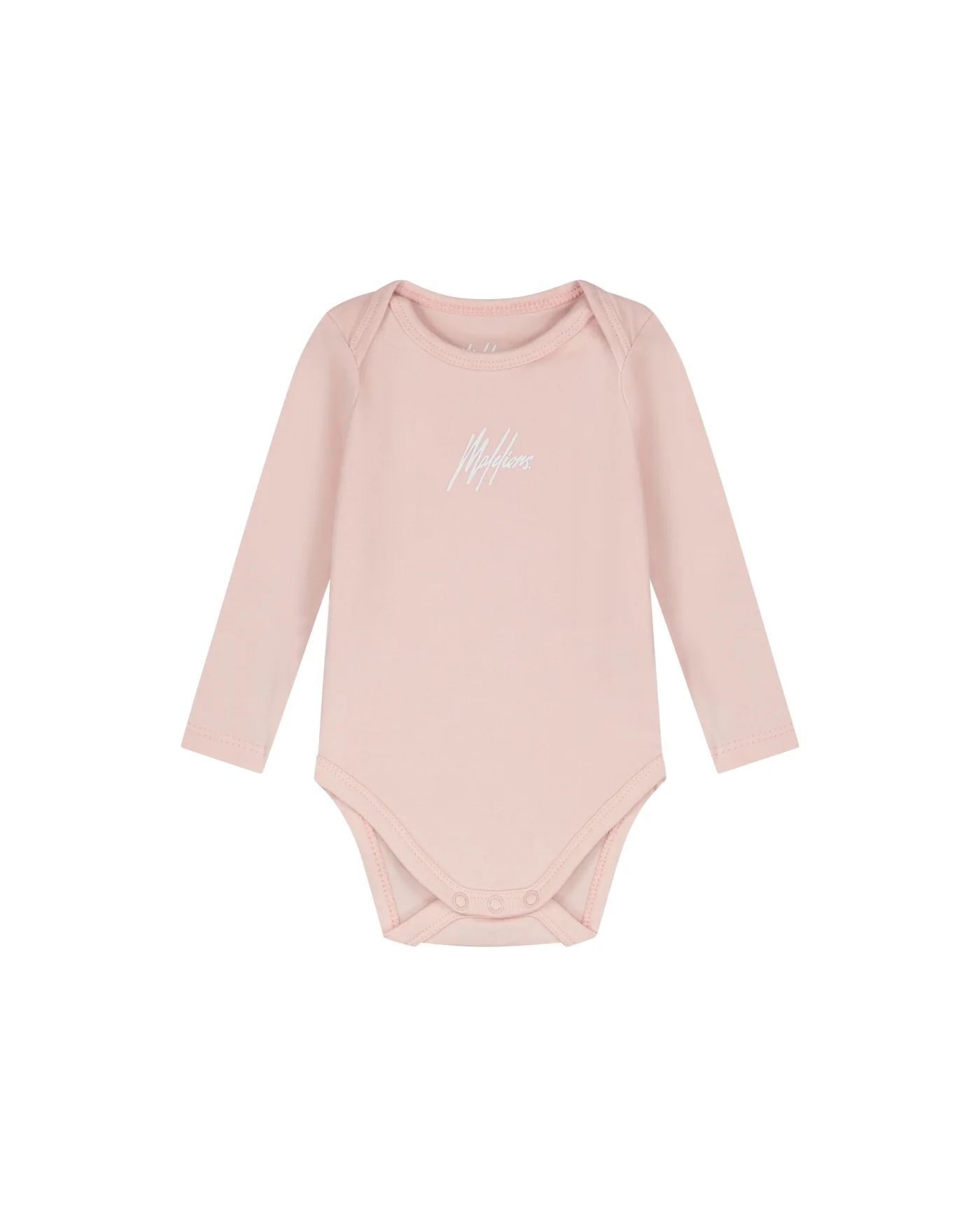 Malelions Baby Long Sleeve Bodysuit | Light Pink