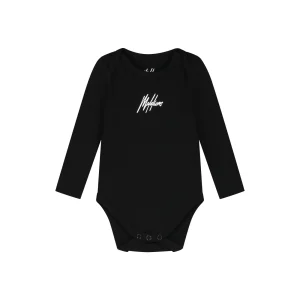 Malelions Baby Long Sleeve Bodysuit | Black