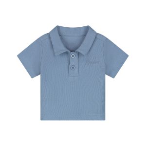Malelions Baby Linen Polo | Whale Blue
