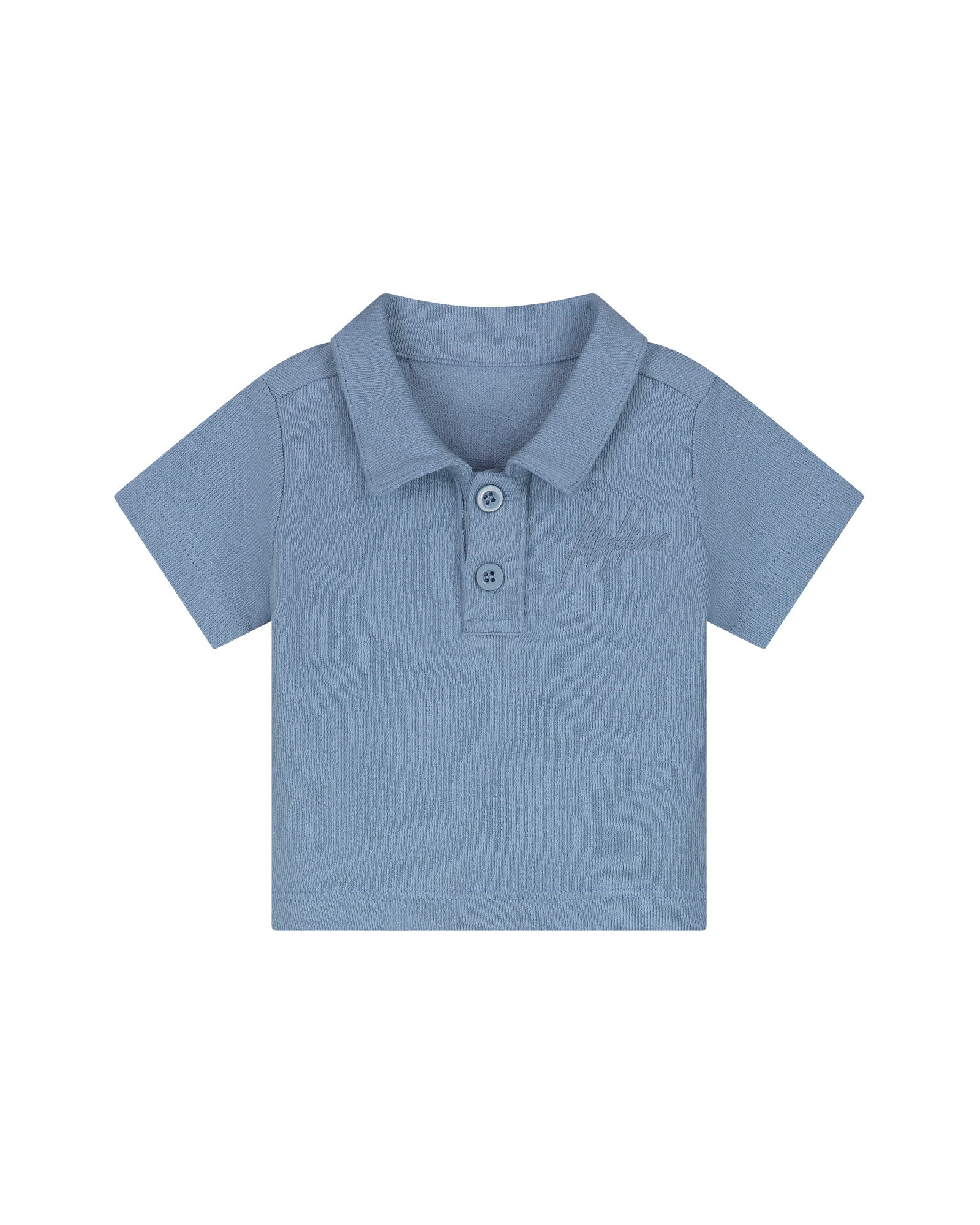 Malelions Baby Linen Polo | Whale Blue - Afbeelding 2