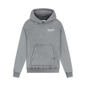 Malelions Women Rhinestone Hoodie | Acid Wash