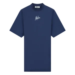 Malelions Women Kiki T-Shirt Dress | Midnight Blue/Light Blue