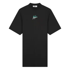 Malelions Women Kiki T-Shirt Dress | Black/Bright Green