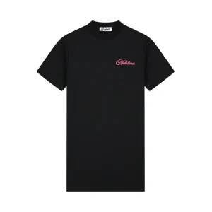 Malelions Women Endless Summer T-Shirt Dress | Black/Blossom