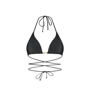 Malelions Women Wrap Bikini Top | Black