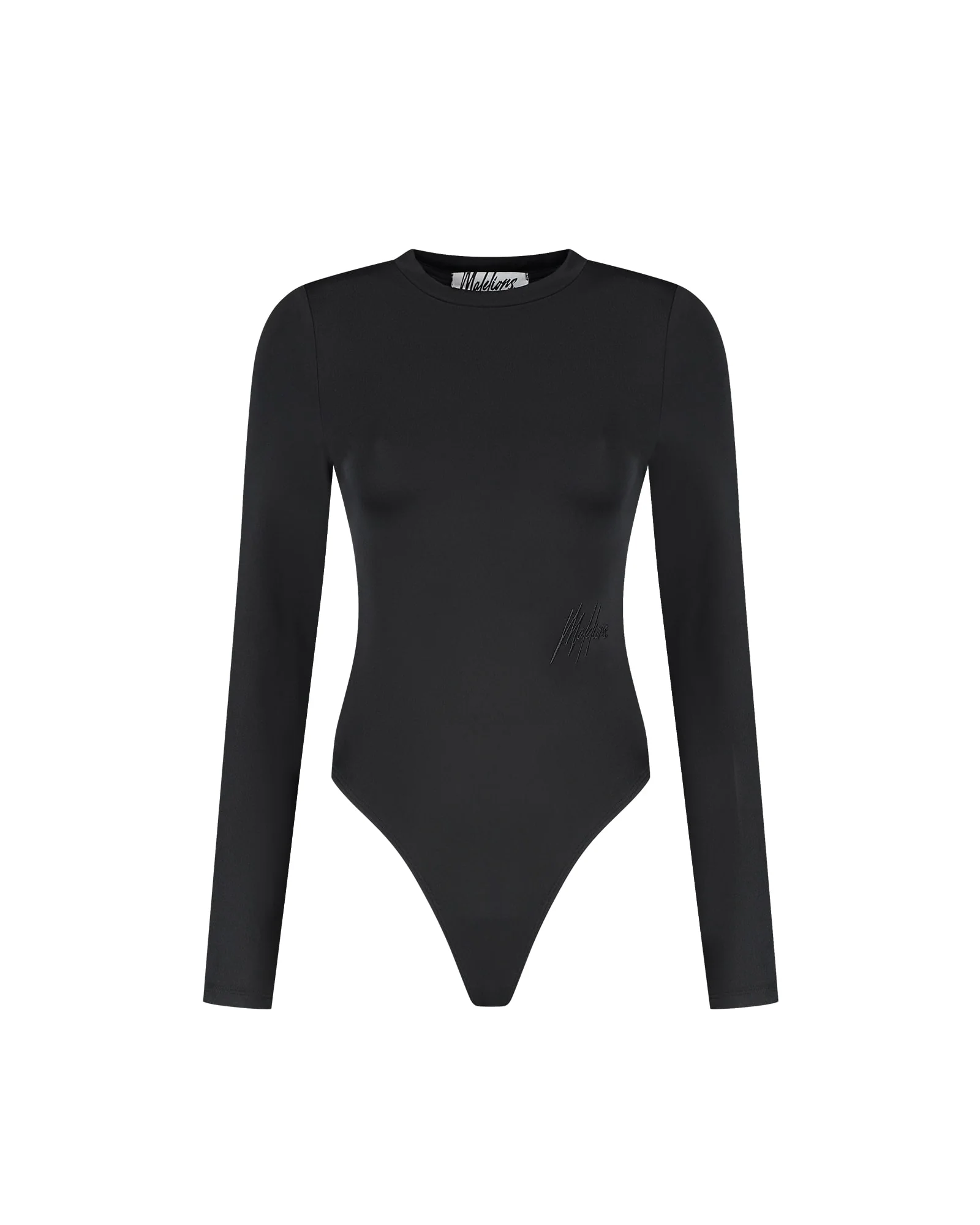 Malelions Women Crewneck Bodysuit | Black - Afbeelding 2