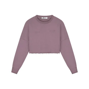 Malelions Women Cropped Gallery Sweater | Charcoal