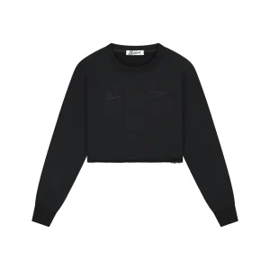 Malelions Women Cropped Gallery Sweater | Black