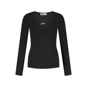 Malelions Women V-Neck Top | Black