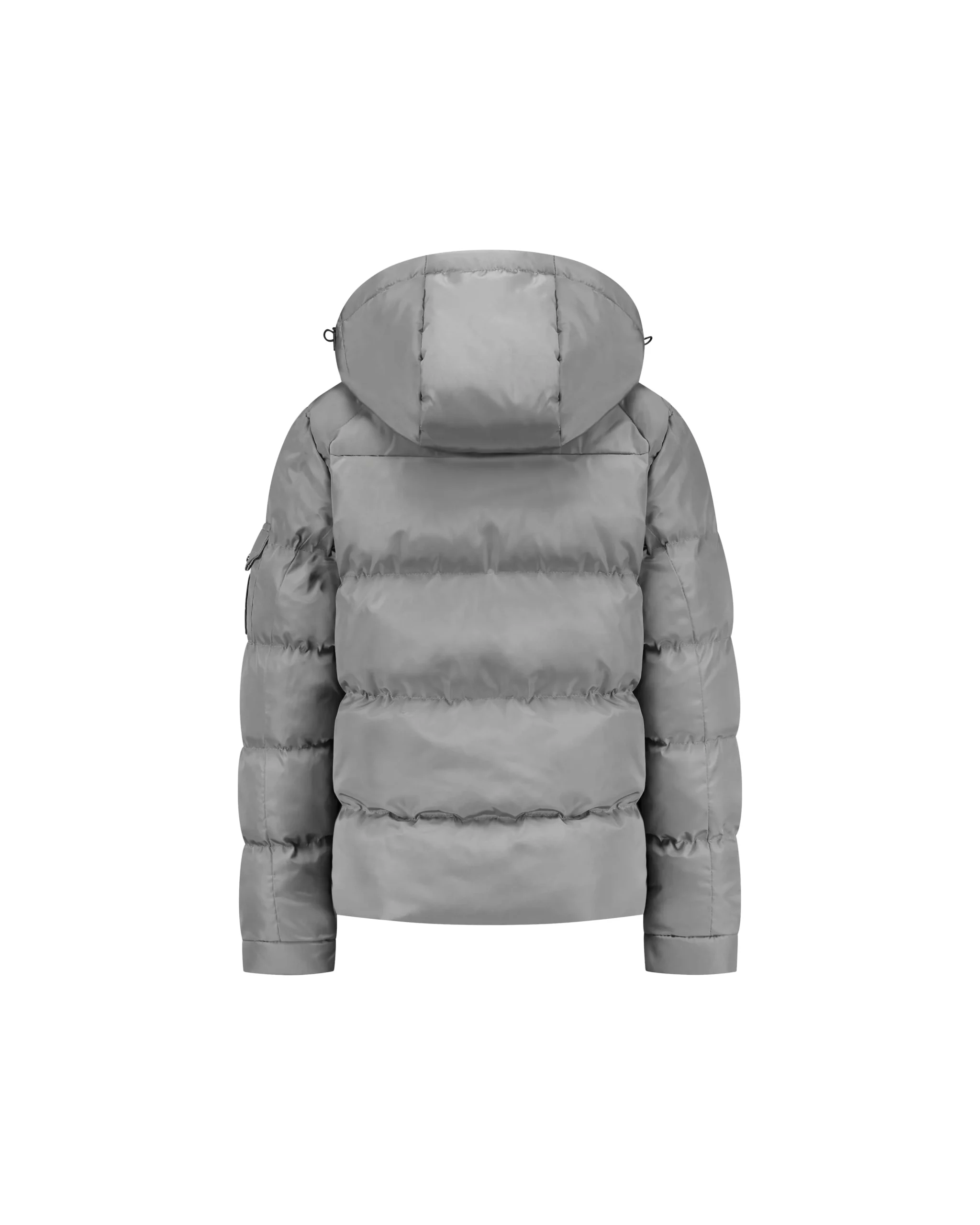 Malelions Junior Patch Puffer Jacket | Light Grey - Afbeelding 4