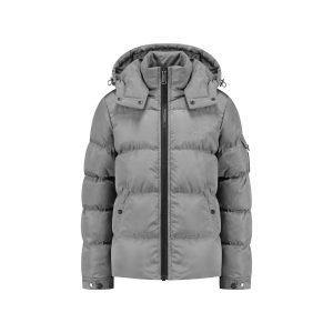 Malelions Junior Patch Puffer Jacket | Light Grey