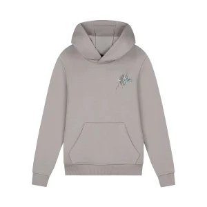 Malelions Junior Splash Hoodie | Grey Brown/Teal