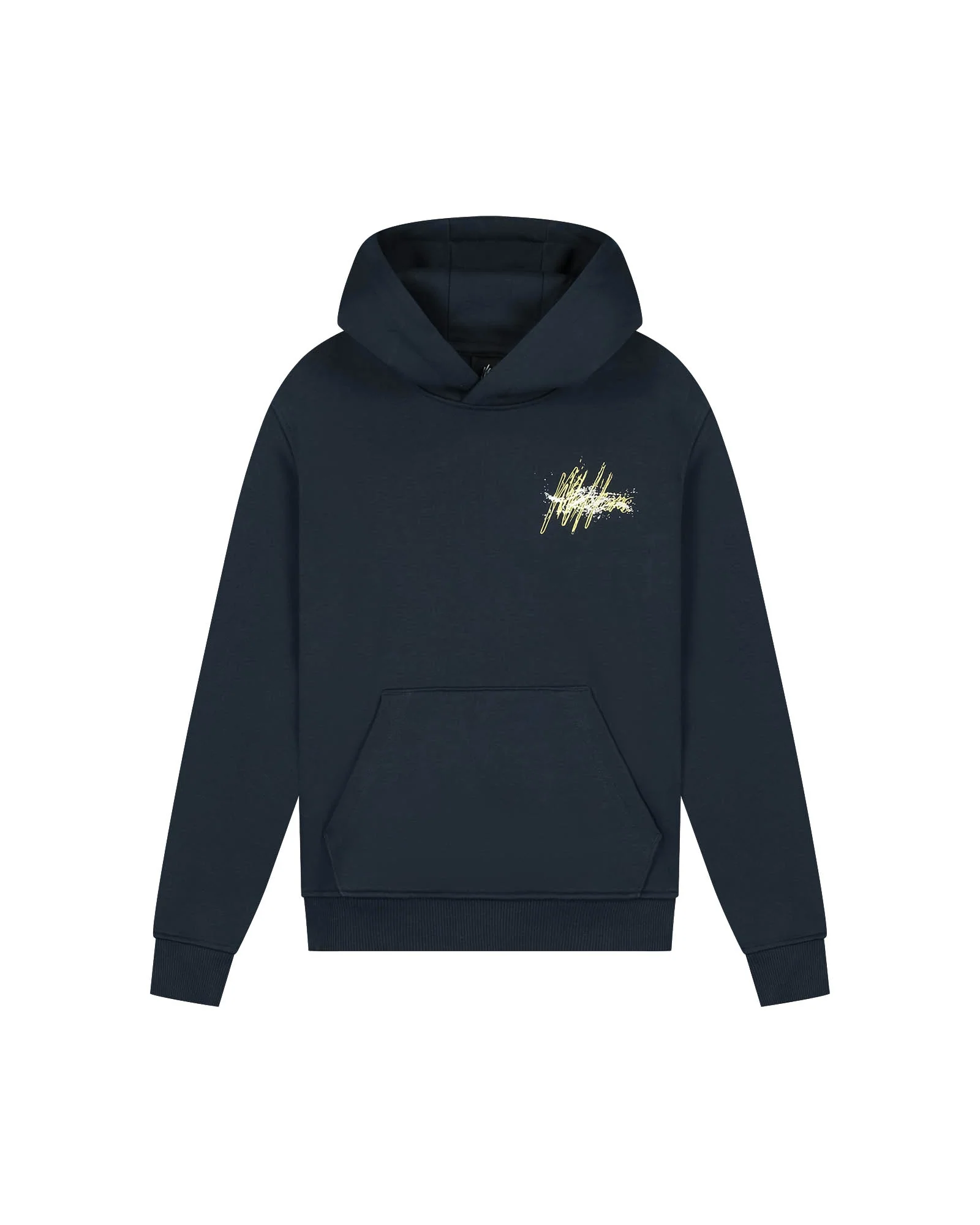 Malelions Junior Splash Hoodie | Navy/Bright Yellow