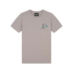 Malelions Junior Splash T-Shirt | Grey Brown/Teal
