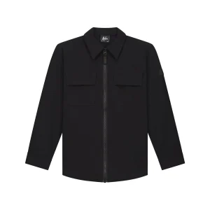 Malelions Junior Ripstop Zip Overshirt | Navy