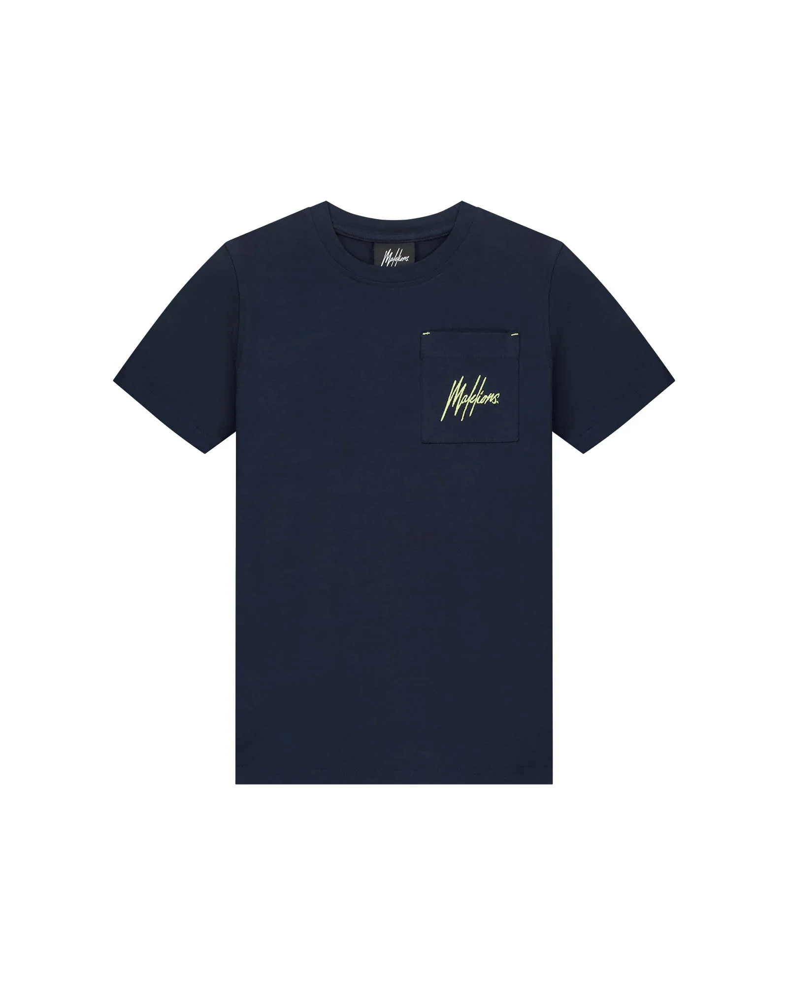 Malelions Junior Counter T-Shirt | Navy/Bright Yellow - Afbeelding 2