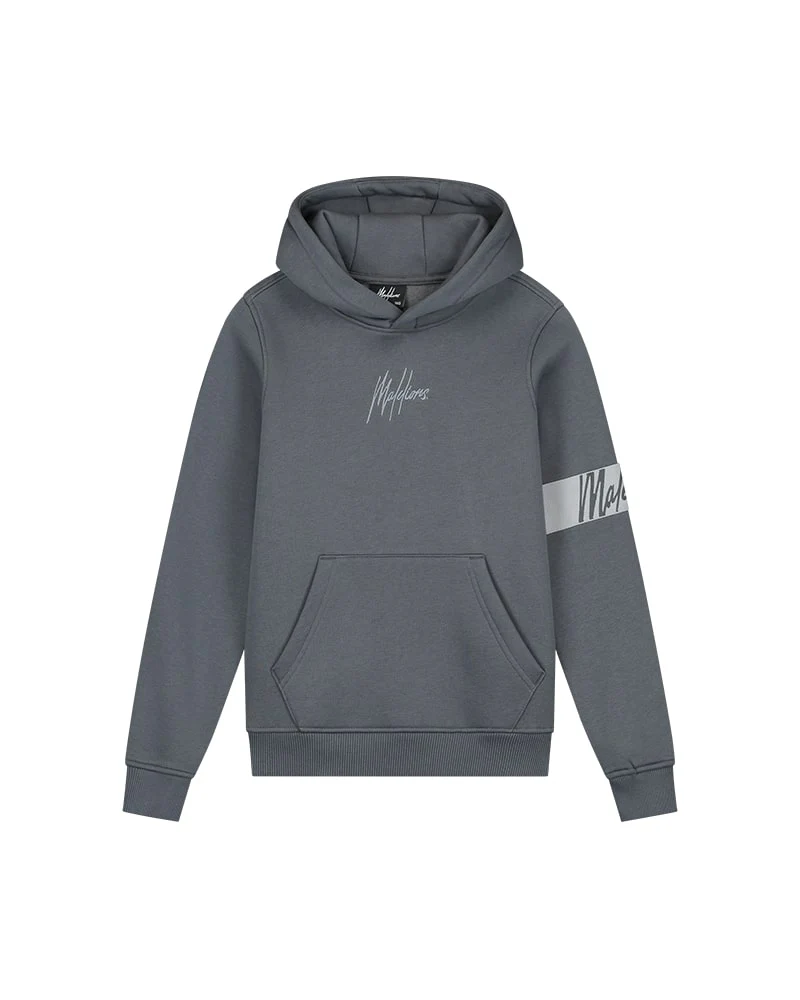 Malelions Junior Captain Hoodie | Dark Grey/Ice Blue - Afbeelding 2