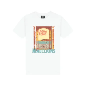 Malelions Junior Relaxed Lago Di Como T-Shirt | Off-White