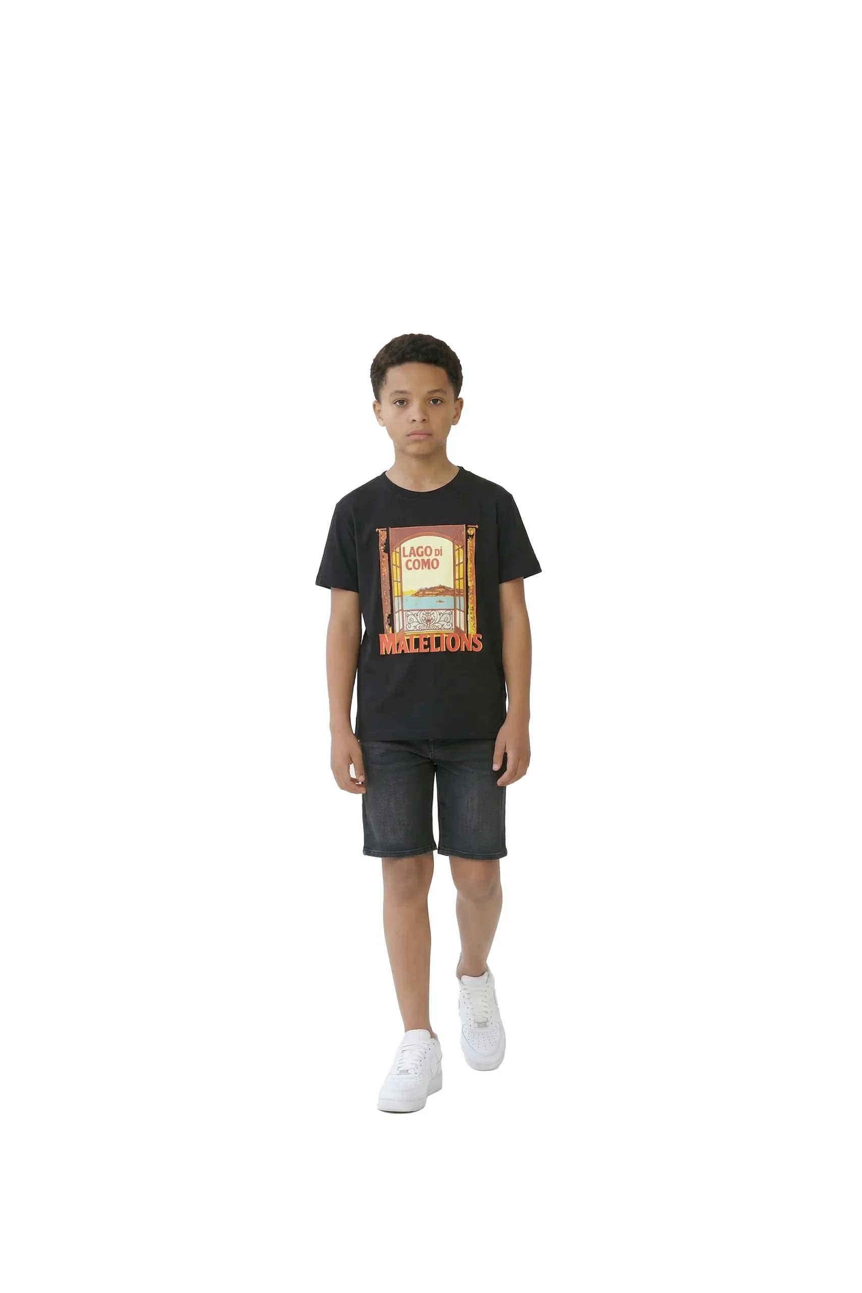Malelions Junior Relaxed Lago Di Como T-Shirt | Black - Afbeelding 5