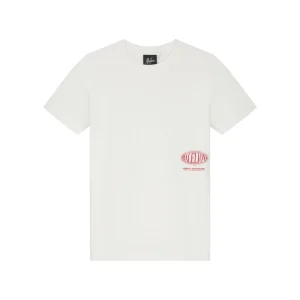 Malelions Junior Relaxed White Heron T-Shirt | Off-White/Red