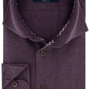 Sleeve7 Heren Overhemd Paars Flanel ML7 Widespread Modern Fit