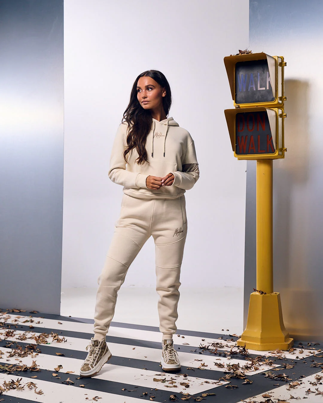 Malelions Women Captain Hoodie | Beige/Taupe - Afbeelding 3